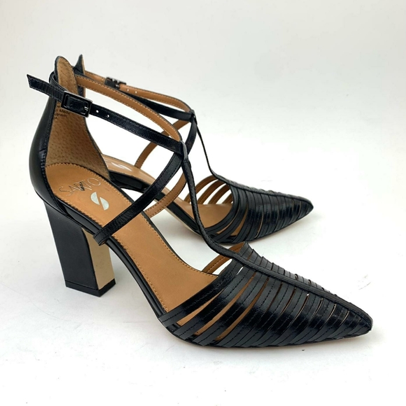 FRANCO SARTO Saira Leather Perforated T-Strap Pump - Picture 3 of 14